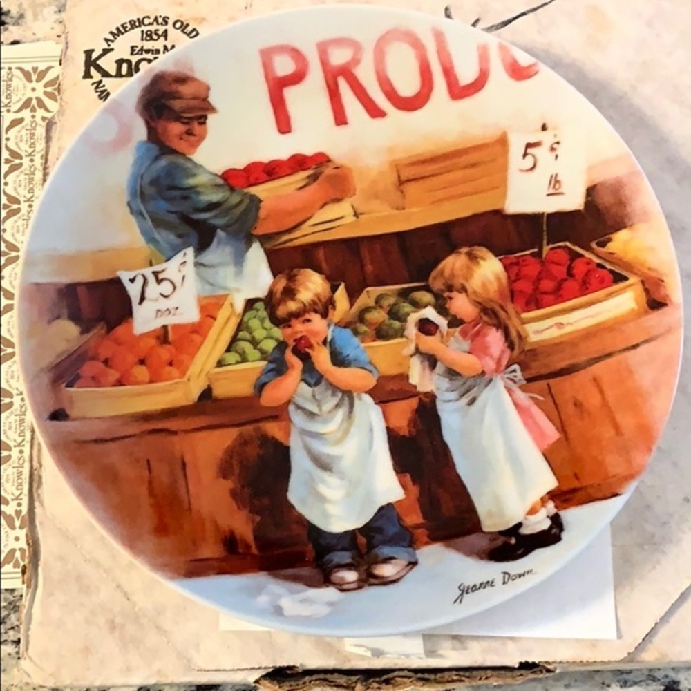 Vintage Fringe Benefits Collectors Plate 1985 Mint Friends I Remember